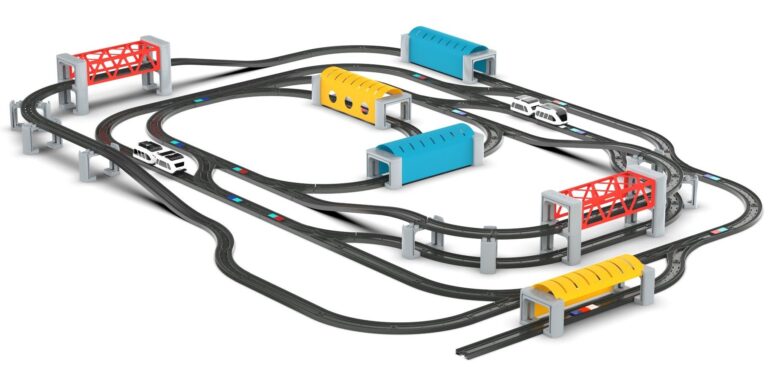 Intelino STEM Challenge model railway system 768x382